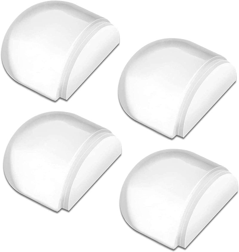 HAUSPROFI Doorstop, Self-Adhesive Door Stopper for Wall Protection Door Buffer Floor Stop for The Home and Office Wall Protector - Clear 4pcsï¼ŒL:1.66,W:1.57,H:0.9(inch) - Image 1